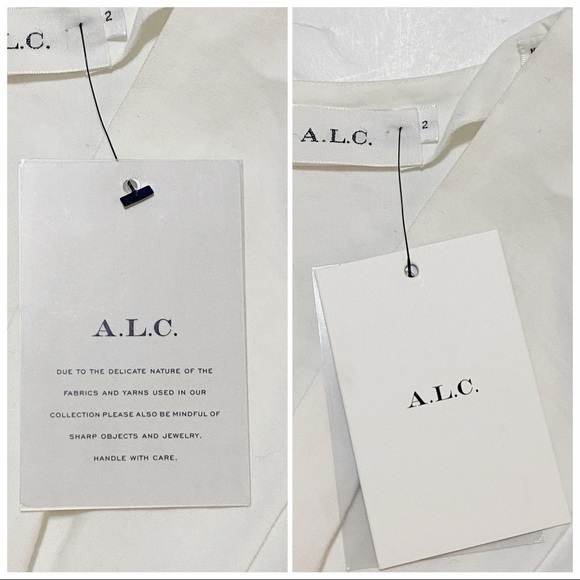 NWT‎ A.L.C. Mirren Twist-Front White Linen Mini Dress - Picture 12 of 14